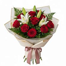 Букет цветов из:  Лилии и Розы в Бабаюрте