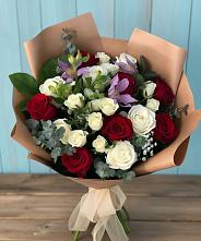 Букет цветов из:  Розы и Альстромерии в Бабаюрте