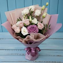 Букет цветов из:  Розы и Лизиантусы в Бабаюрте