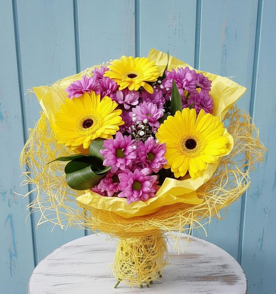 Букет цветов из: Хризантемы и Герберы в Бабаюрте