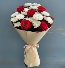 Букет цветов из:  Розы и Хризантемы в Бабаюрте