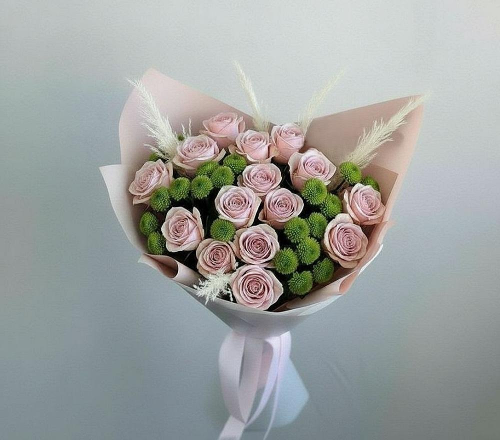 Букет цветов из: Розы и Хризантемы в Бабаюрте