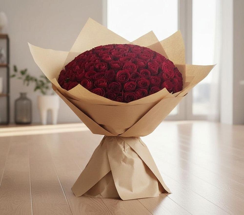Букет 101 Красная роза в Бабаюрте