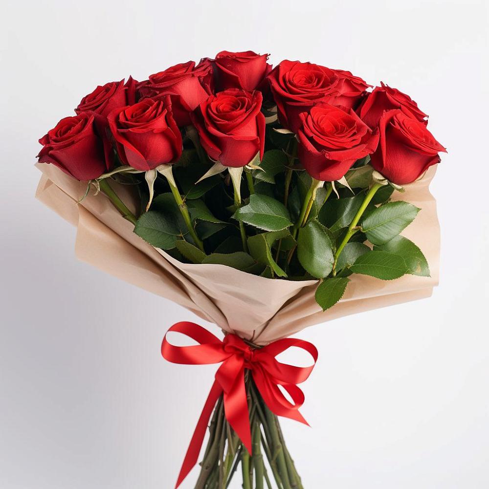 Букет 11 Красных роз Эдлесс Лав в Бабаюрте