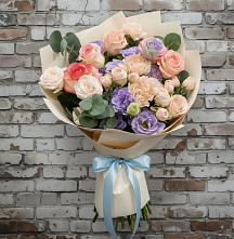 Букет цветов из:  Розы, Лизиантусы и Гвоздики #REPLACE_PRED# Бабаюрте
